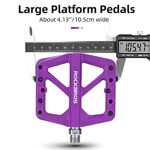 Mountain Bike Pedals MTB Pedals Lightweight Nylon Composite Bicycle Purple