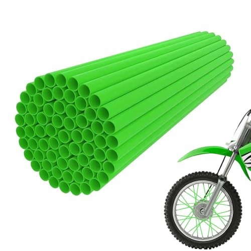 Bike Spoke Covers,Universal 72Pcs Spoke Skins Wheel Wraps for 8″-21″ Green