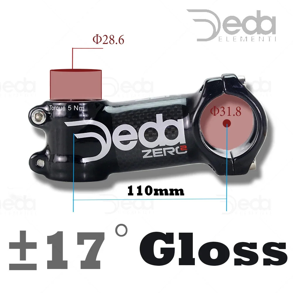 Handlebar Stem Part Gloss Matte Finish Road/MTB Bicycle Stem 6/17Degree 60-120mm