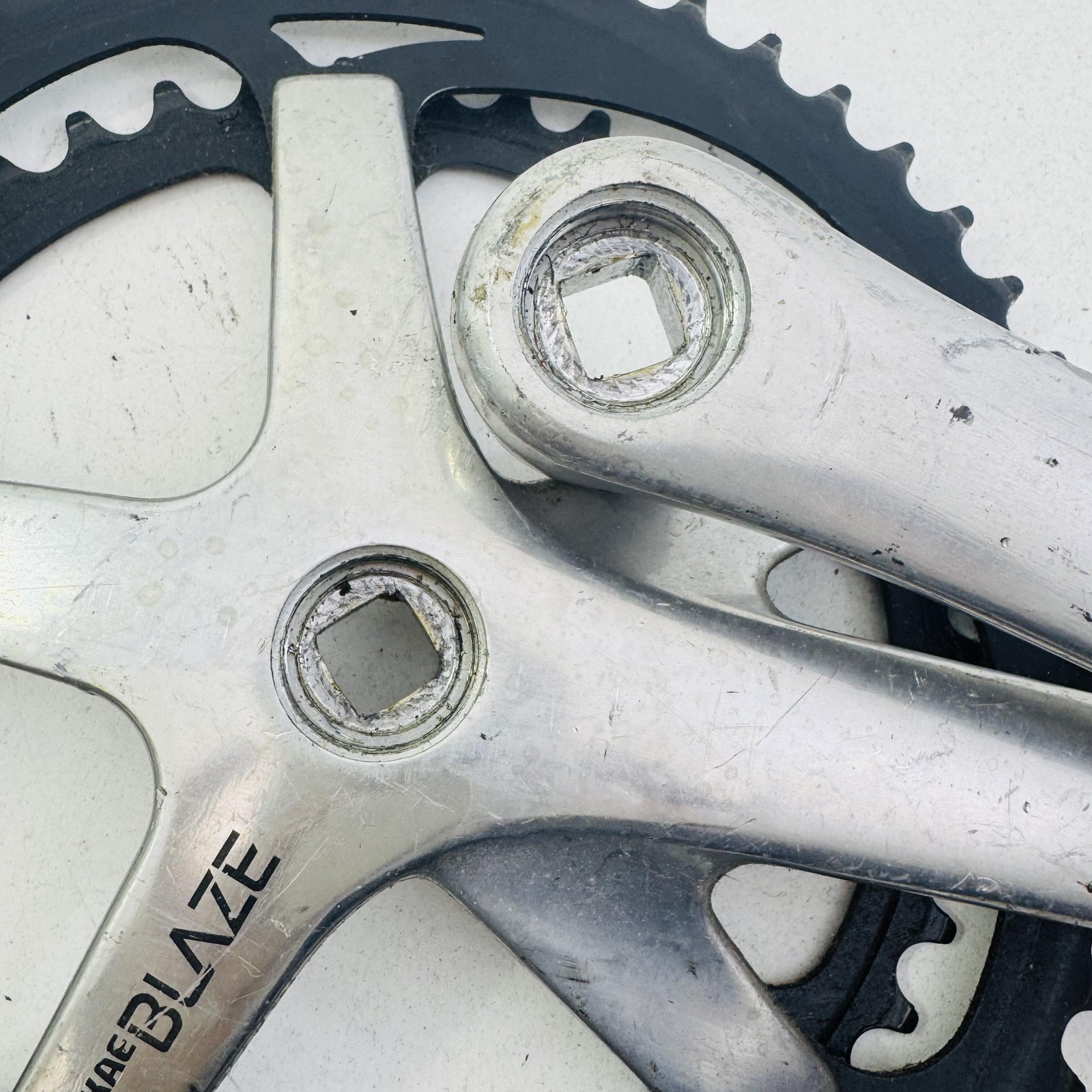 Vintage Sakae Blaze Double Crankset 170mm 52/42T Square Taper 130 BCD Bike A89