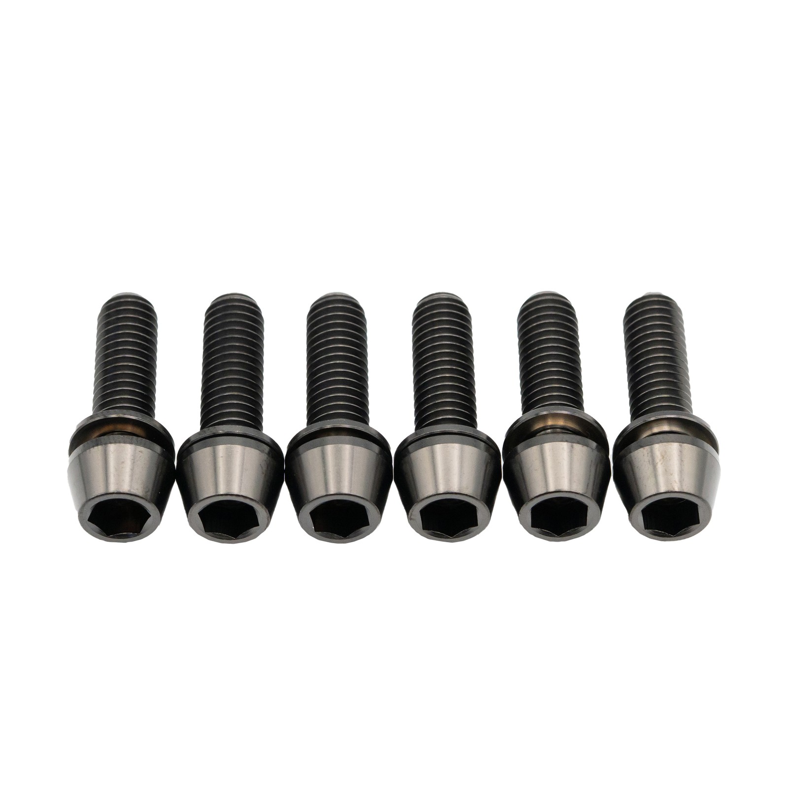 Better Bolts Deity Copperhead Ti Stem Bolt Kit, Black, 6/Count