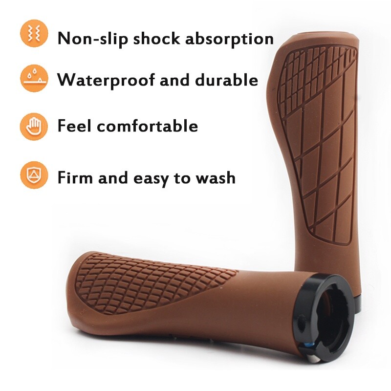 BUCKLOS Handlebar Grip MTB Lock on Silicone Shock Absorption Bike Grips Fit ODI