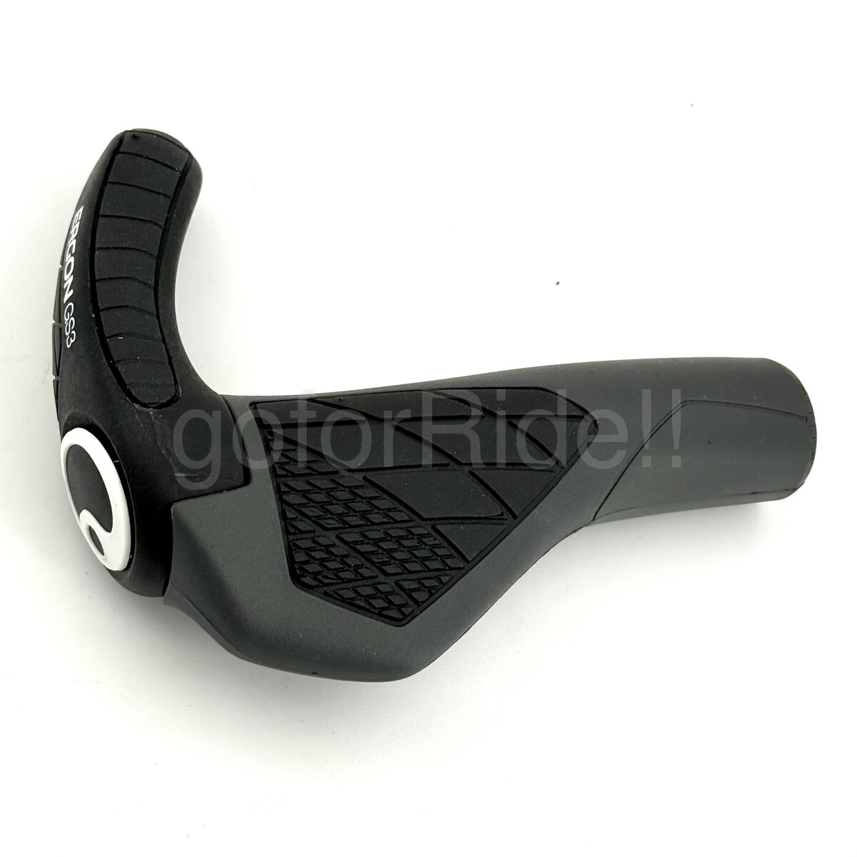 Ergon GS3 Large E-MTB Lock-On Grips Pair 3-Finger Bar End Anti-Slip Gray/Black