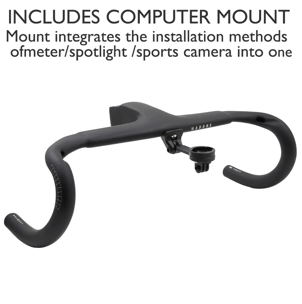 80-110mm Width Road Bicycle Carbon Handlebar Matte Internal Cable Di2 Drop Bar