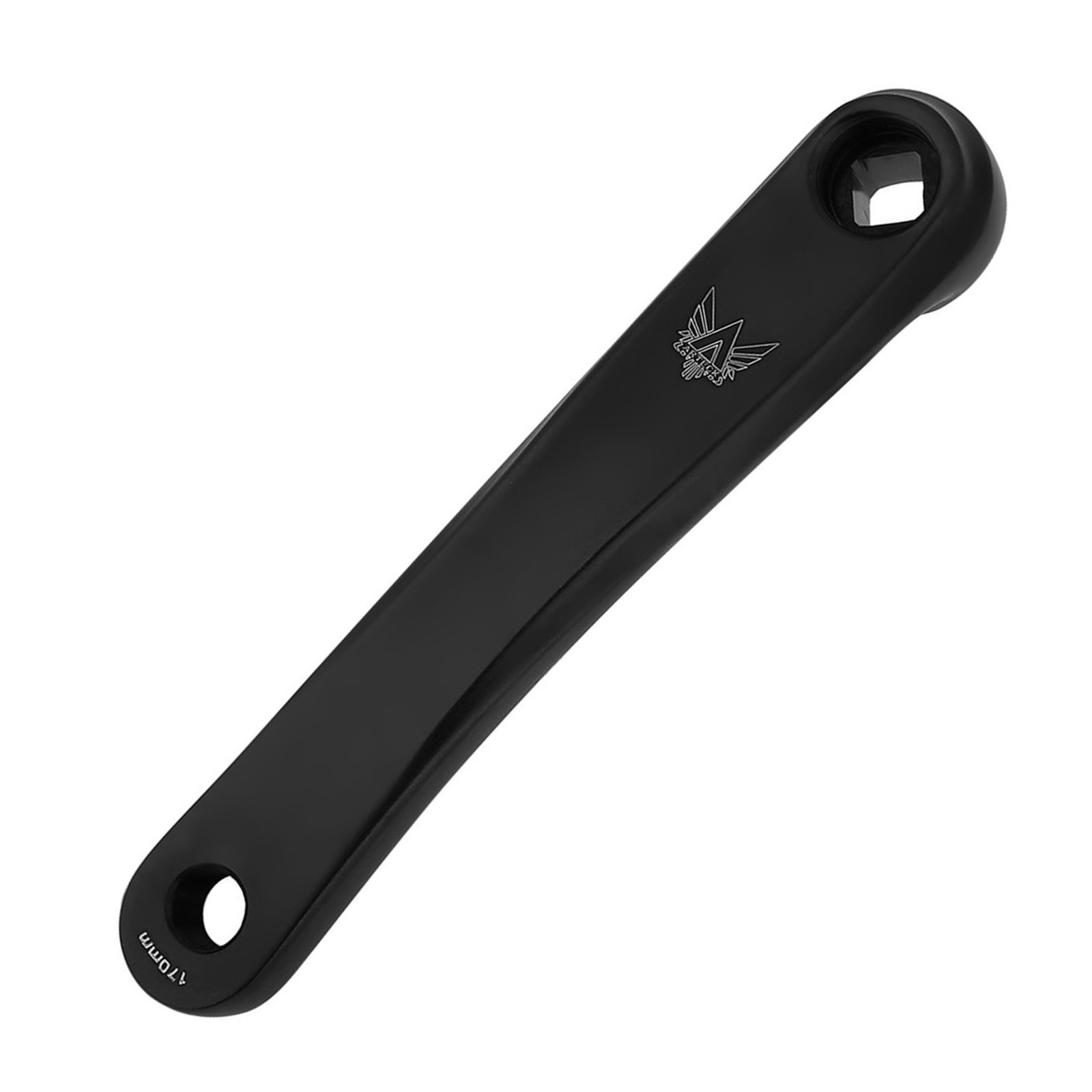 170mm Bike Aluminum Alloy Left Single Chain Crank Arm Replacement (Black Rhombic