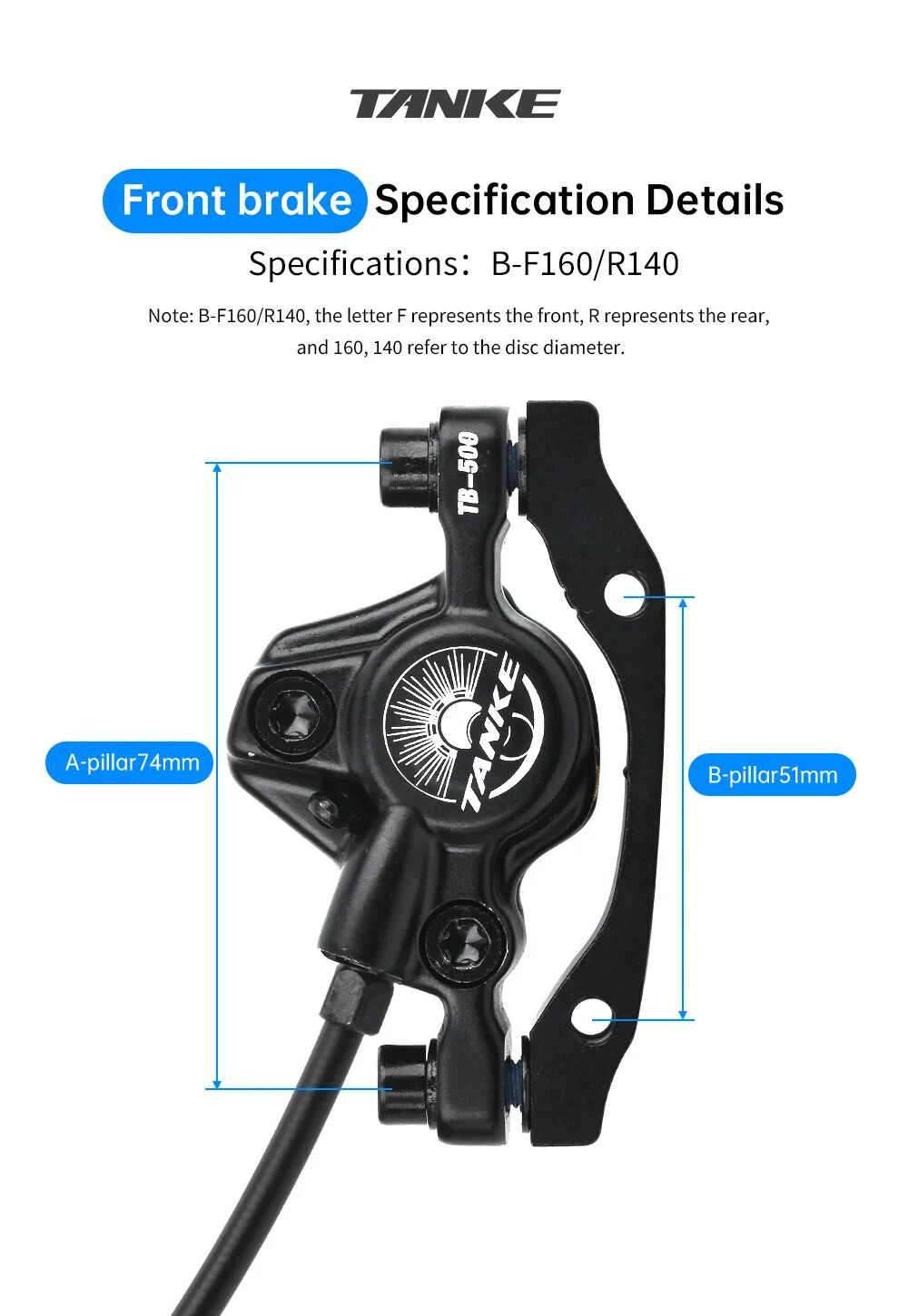 MTB 2 Piston Hydraulic Disc Brake XC Trail Calipers Metal Pad Oil Pressure Brake