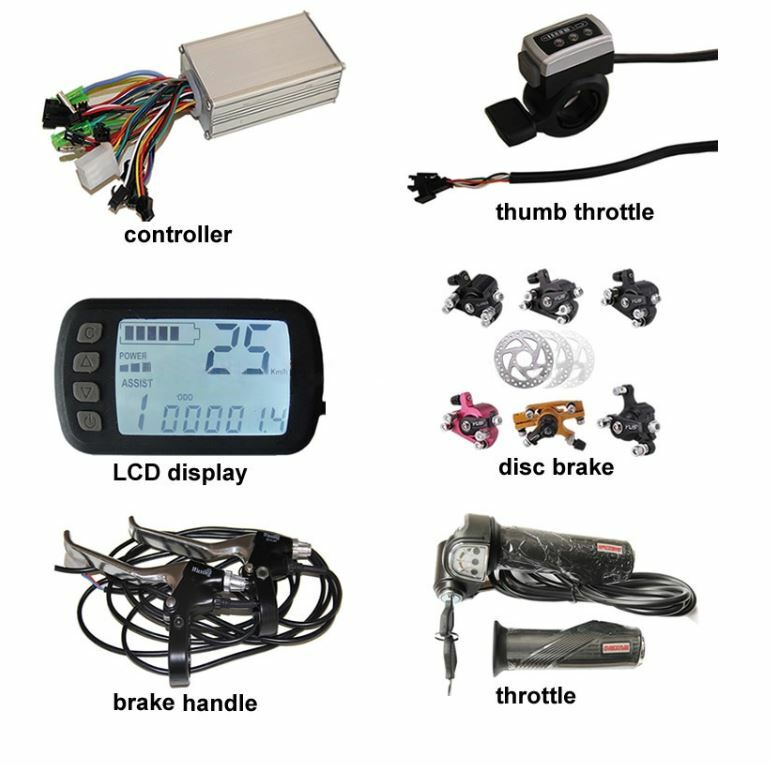 E-Tech 800w/48v Brushless Gearless 15in Ebike Scooter Conversion Kit Hub Motor