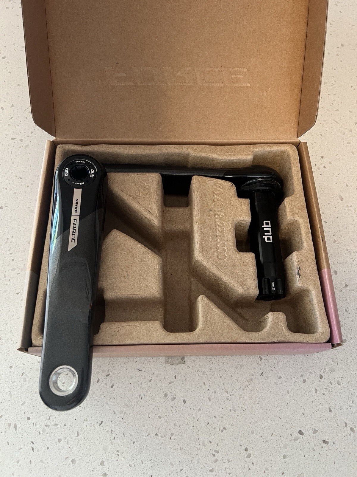 SRAM Force AXS D2 175mm Crank Arm Assembly 8-Bolt Direct Mount DUB Gloss Carbon