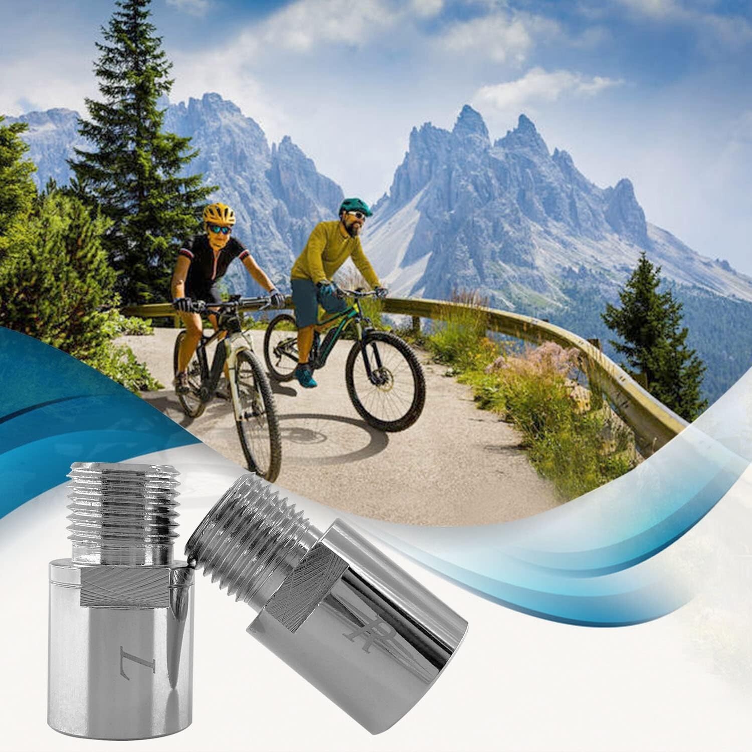 Bike Pedal Extenders Steel 20mm Anti-Rust Adjustable Comfort Multi-Use