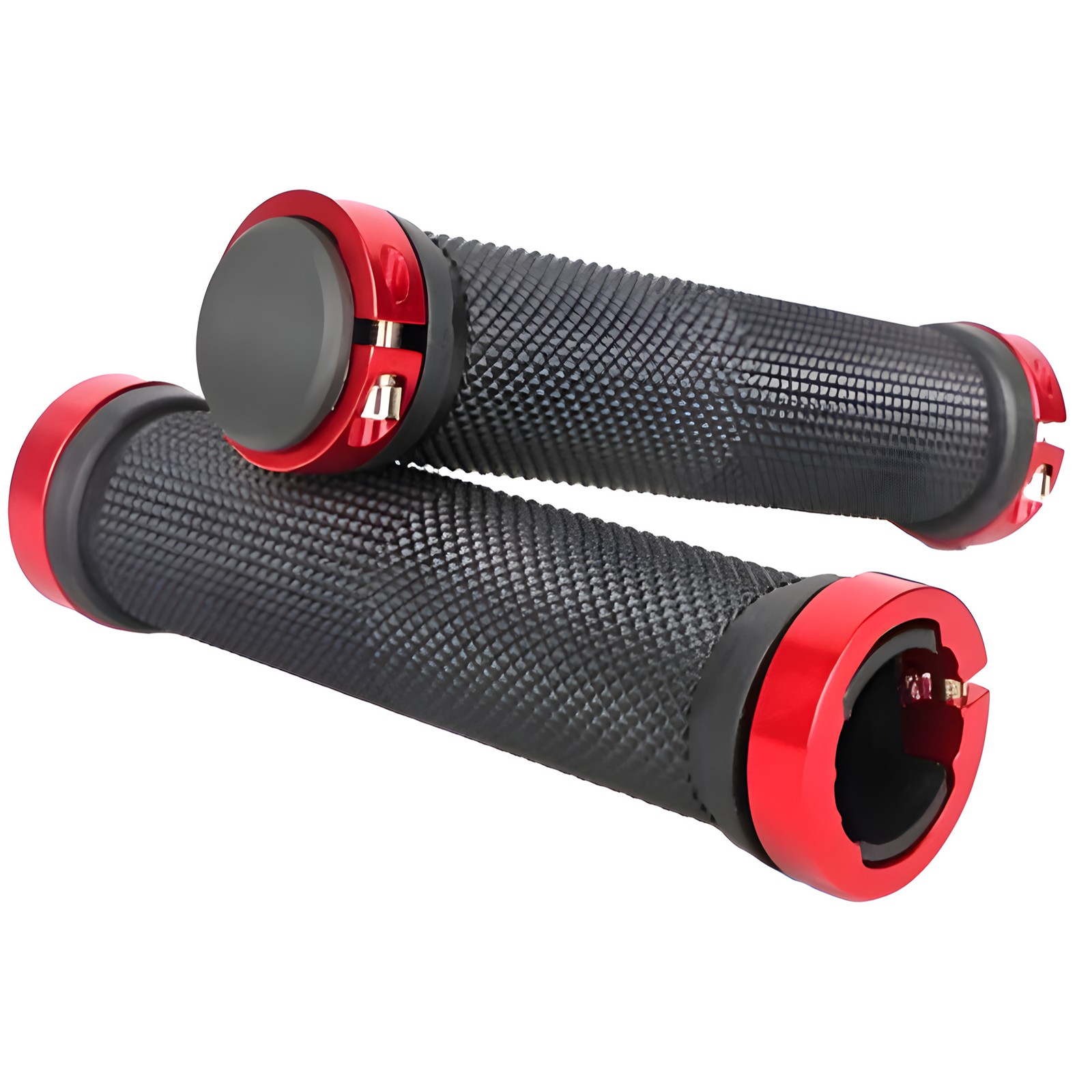 Ergonomic Rubber Bicycle Handlebar MTB Mountain Bike Grips Cycling Lock-On Ends