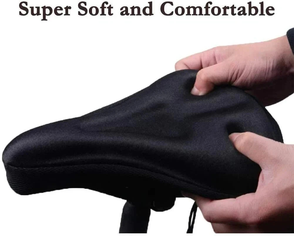 Bicycle Wide Seat Cover Gel Cushion Sporty Soft Padded For Mountain Bike Saddle.