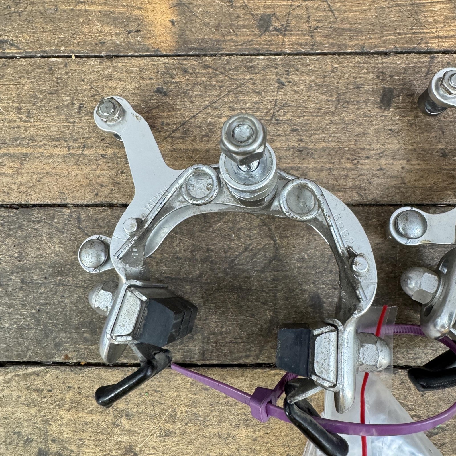 Vintage Dia Compe G Caliper Brakes Set Side Pull Silver Japan 80s 82 Front Rear