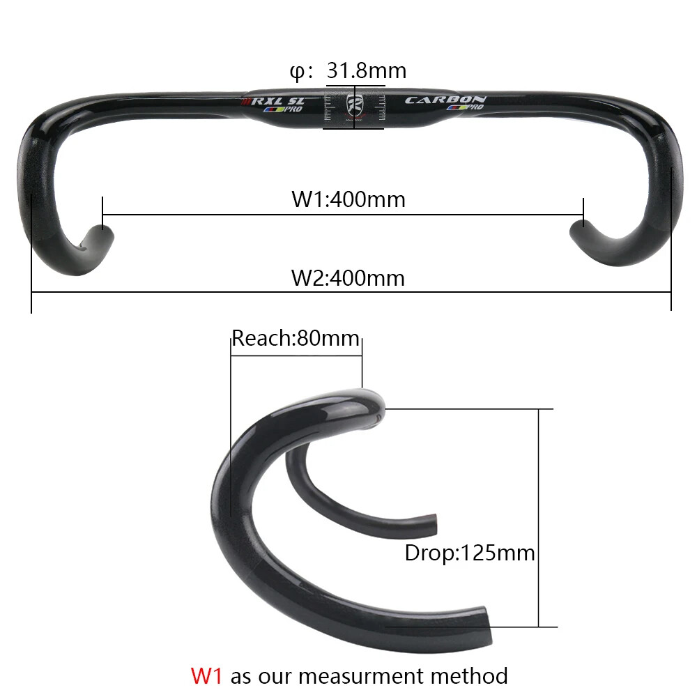 Carbon Road Bike Flats Handlebar Racing Bicycle Speed Handlebar 400/420/440mm
