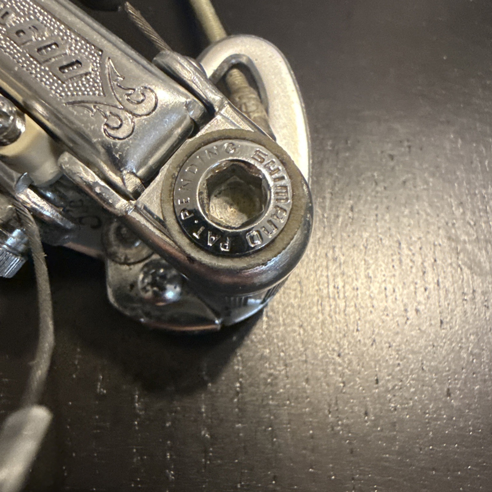 Vintage Shimano 600 Arabesque 6 Speed Derailleur Long Cage With Springy Housing