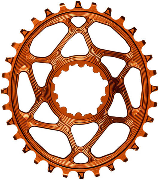 absoluteBLACK Oval Direct Mount Chainring – 34t, Orange, SRAM 3-Bolt, Boost, 3mm