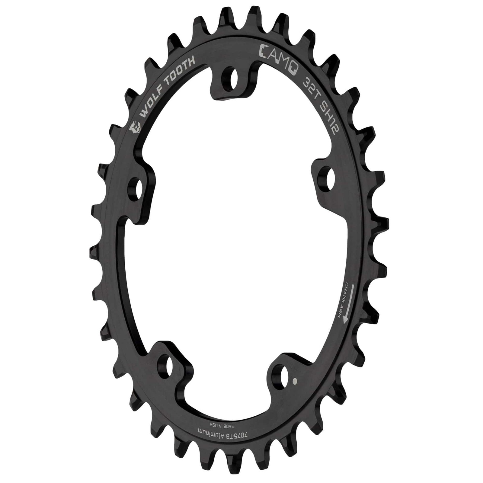 Wolf Tooth CAMO Aluminum Round Chainring Drop-Stop B 36T