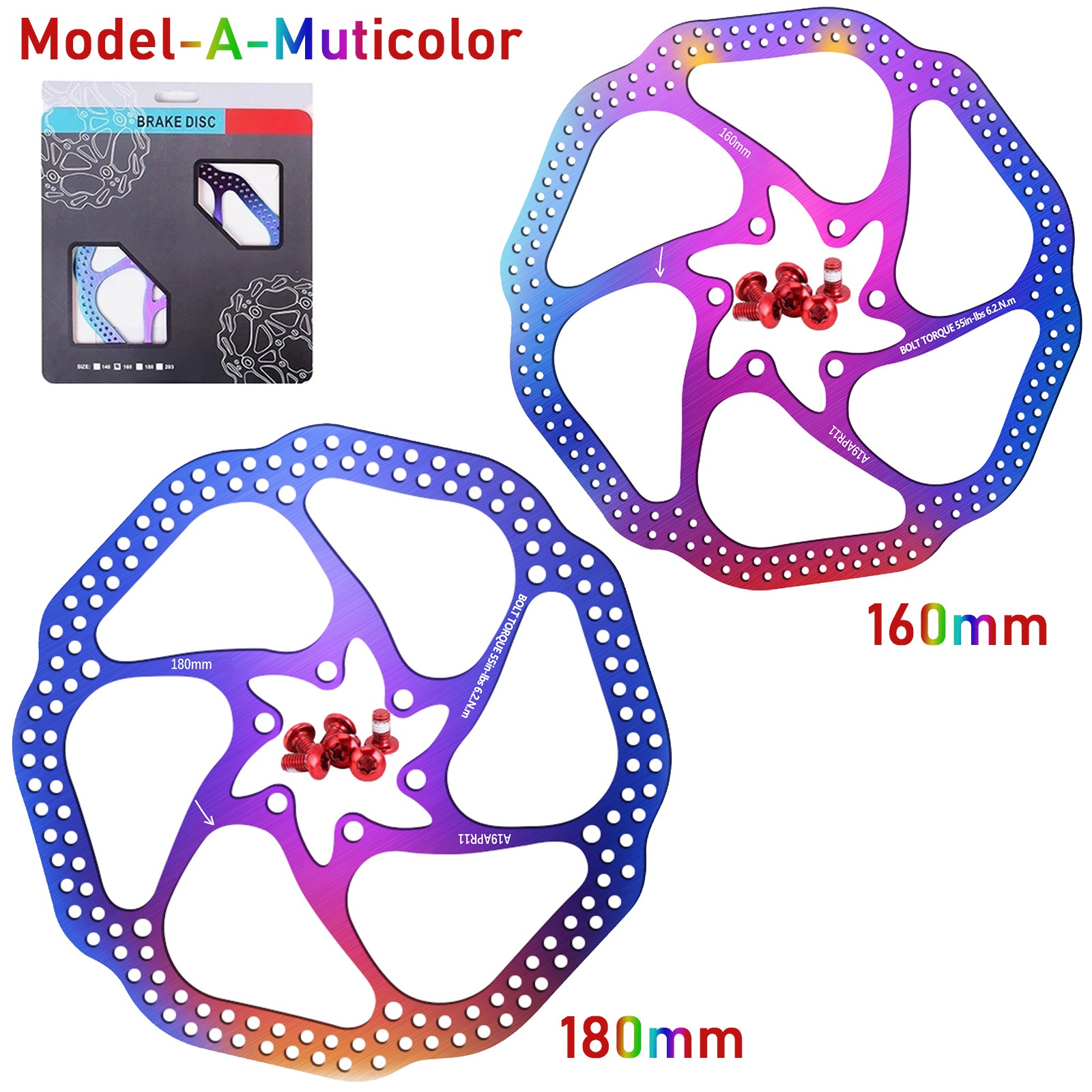 For Avid G3/HS1 Disc Brake Rotor 160/180/203mm 6 Bolts Road MTB Bicycle Rotor​s