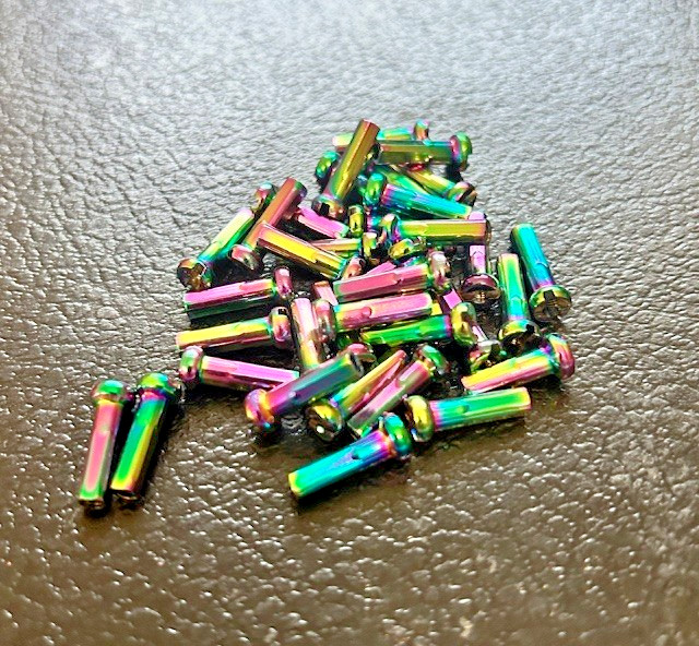FREE SHIPPING – OIL SLICK / JET FUEL Bicycle Spoke NIPPLES 14G / 16mm 36pcs