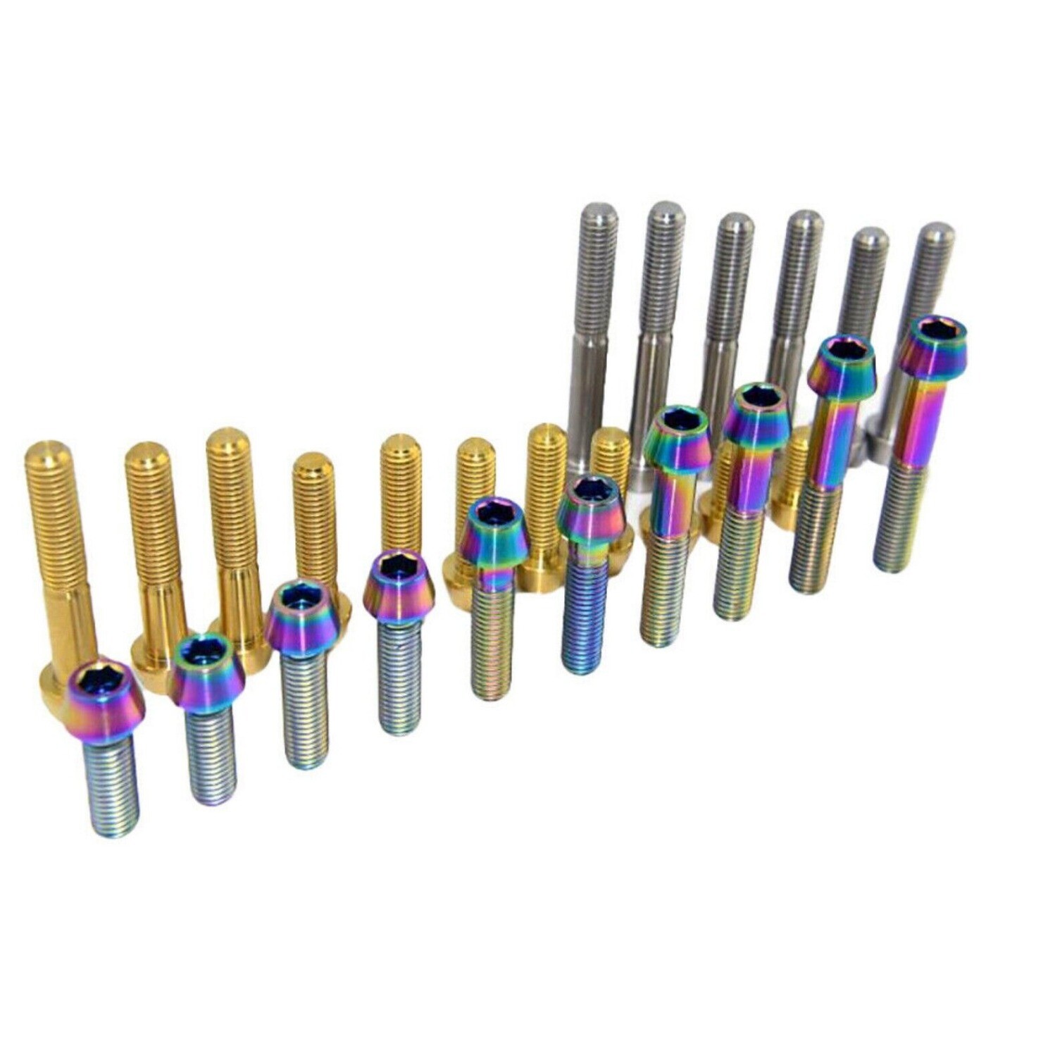 M8 Titanium Ti Taper Cone Socket Allen Bolt 15 20 25 30 35 40 50 x 1.25mm thread