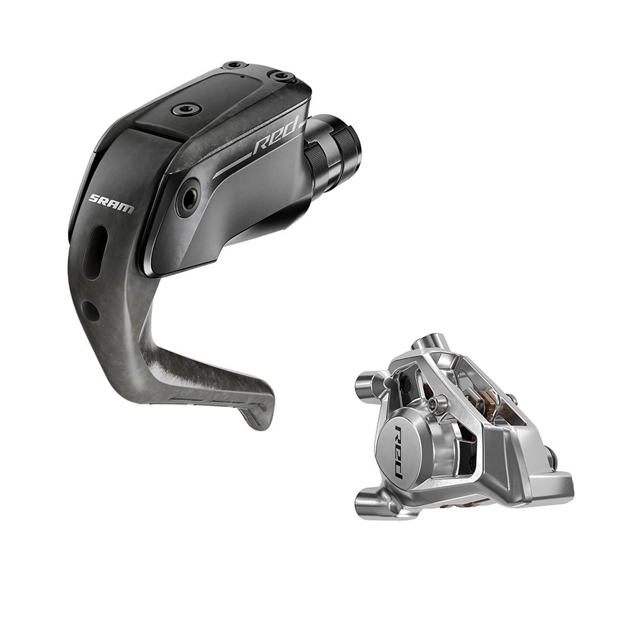 Red E1 Aero Hydraulic Disc Brake – Carbon Levers, Flat Mount, Lightweight &