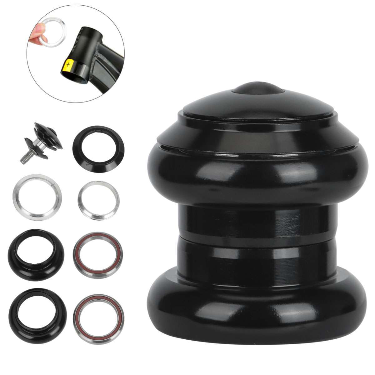 34mm Headset 1-1/8″ Threadless MTB Road Bike Sealed External Bearings Headset US