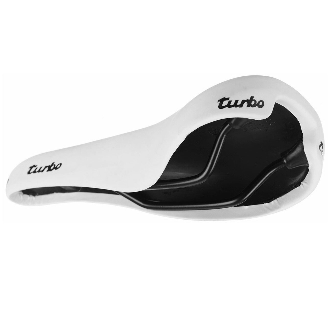 NEW SELLE ITALIA Turbo 1980 Vintage Bicycle Saddle FeC Alloy Rail: WHITE