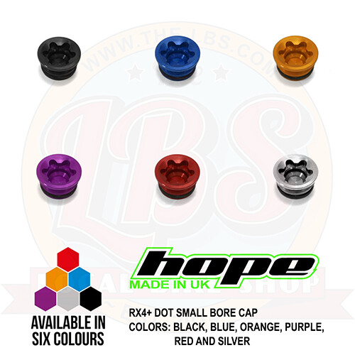 Hope RX4+ Small Bore Cap For SRAM DOT Brake – All Colors – Brand New