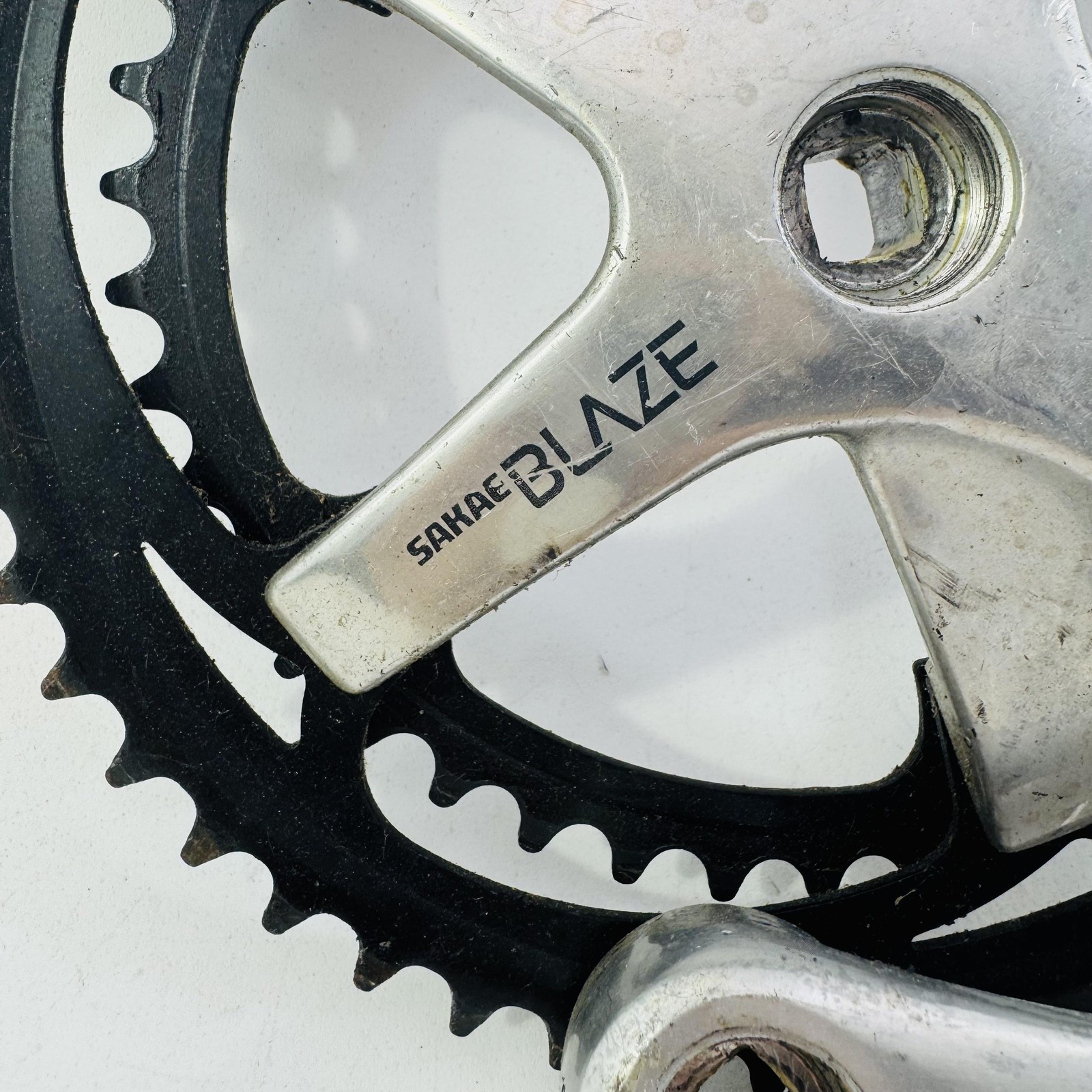 Vintage Sakae Blaze Double Crankset 170mm 52/42T Square Taper 130 BCD Bike A89