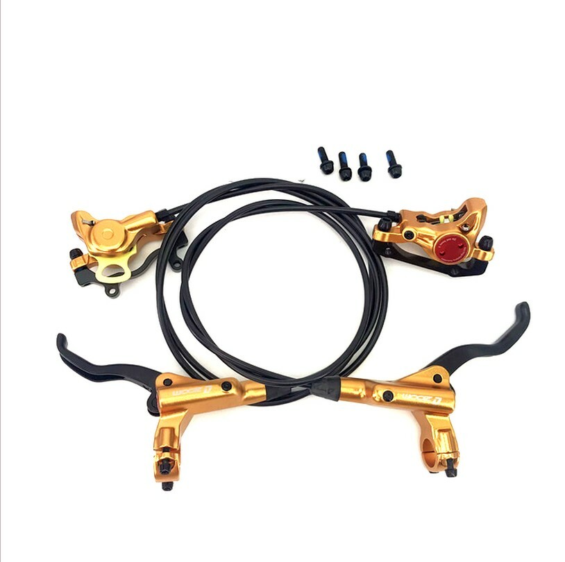 Zoom HB875 Mountain E-Bike Bicycle Hydraulic Disc Rotor Brake Set Gold