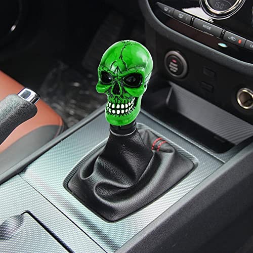Skull Gear Speed Shift Stick Head Fit Most Cars Green