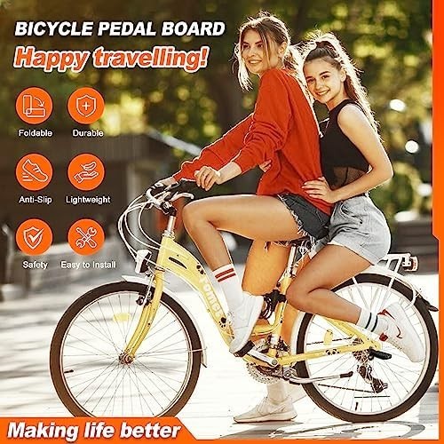 1 Pair Mini Folding Bicycle Rear Foot Pegs for Mountain Bike E-Bike