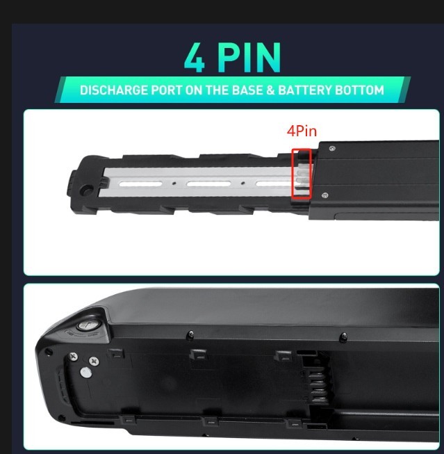 LITHIUM Ebike Battery W/4Pin Base 52V 48V 36V 15Ah 20AH For 0-2000W Bicycle Bike