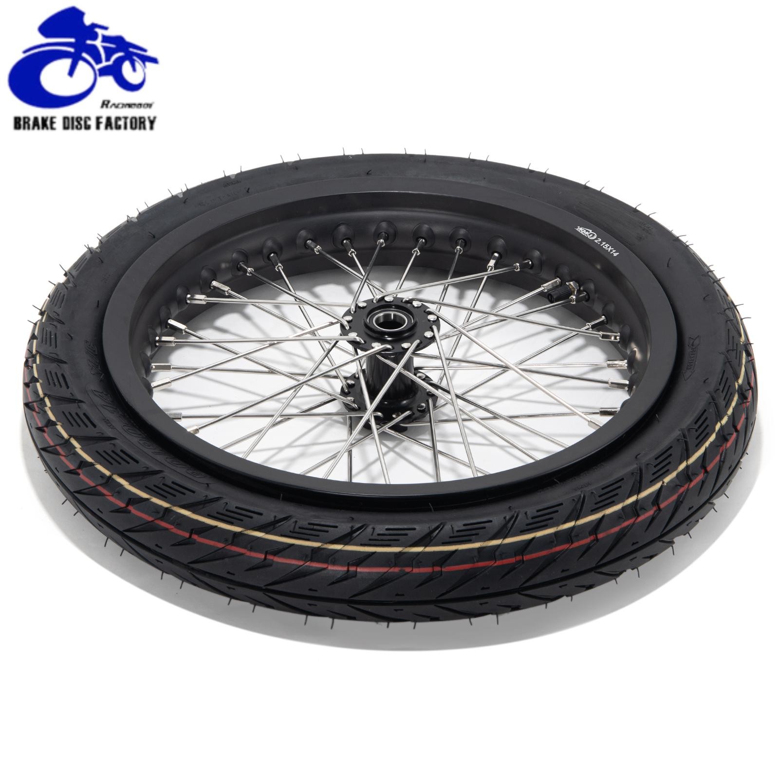 14″x2.15″ Spoke Wheels Rims CNC Hubs + Tire For Talaria Sting & XXX X3 Dirt Bike
