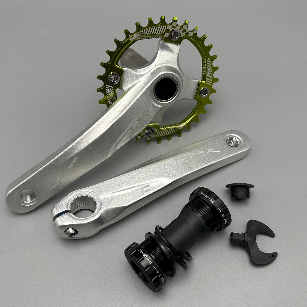 MTB Road Bike Crankset crank arm 170mm BB Narrow Wide Single Chainring 32 34T