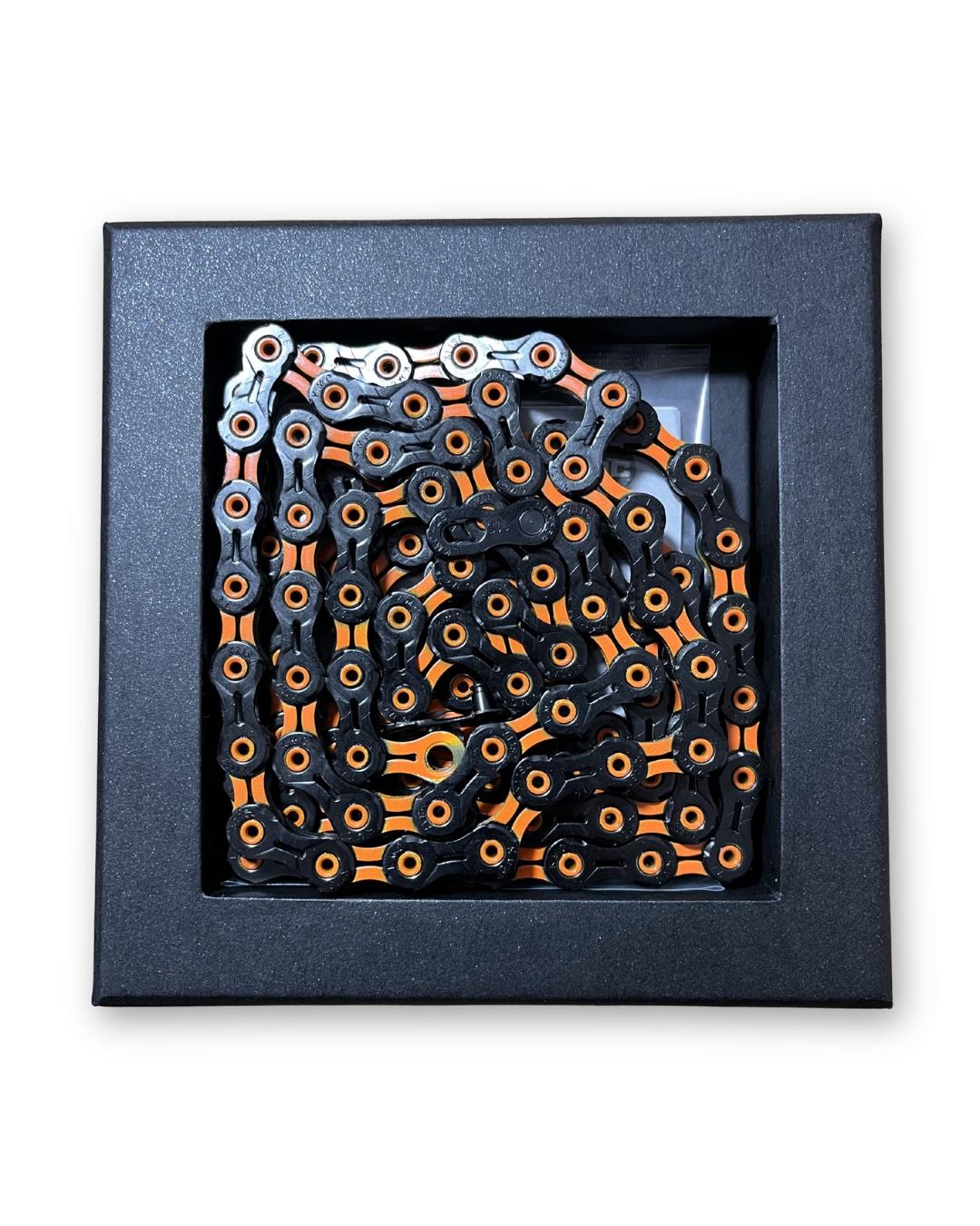 KMC DLC 11 Chain Black Orange 11 Speed 118 Links MissingLink Shimano SRAM