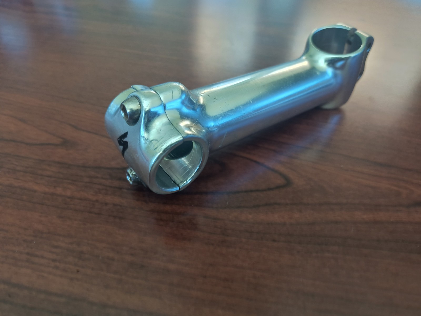 Vintage Specialized Threadless Stem, 130mm, 25.4mm, 1 1/8″, Silver/Chrome