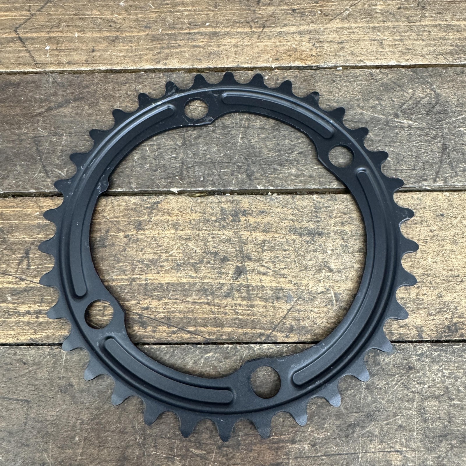 Shimano 34T Chainring 110mm 4-Arm Asymmetrical Black Aluminum Road Bike Inner