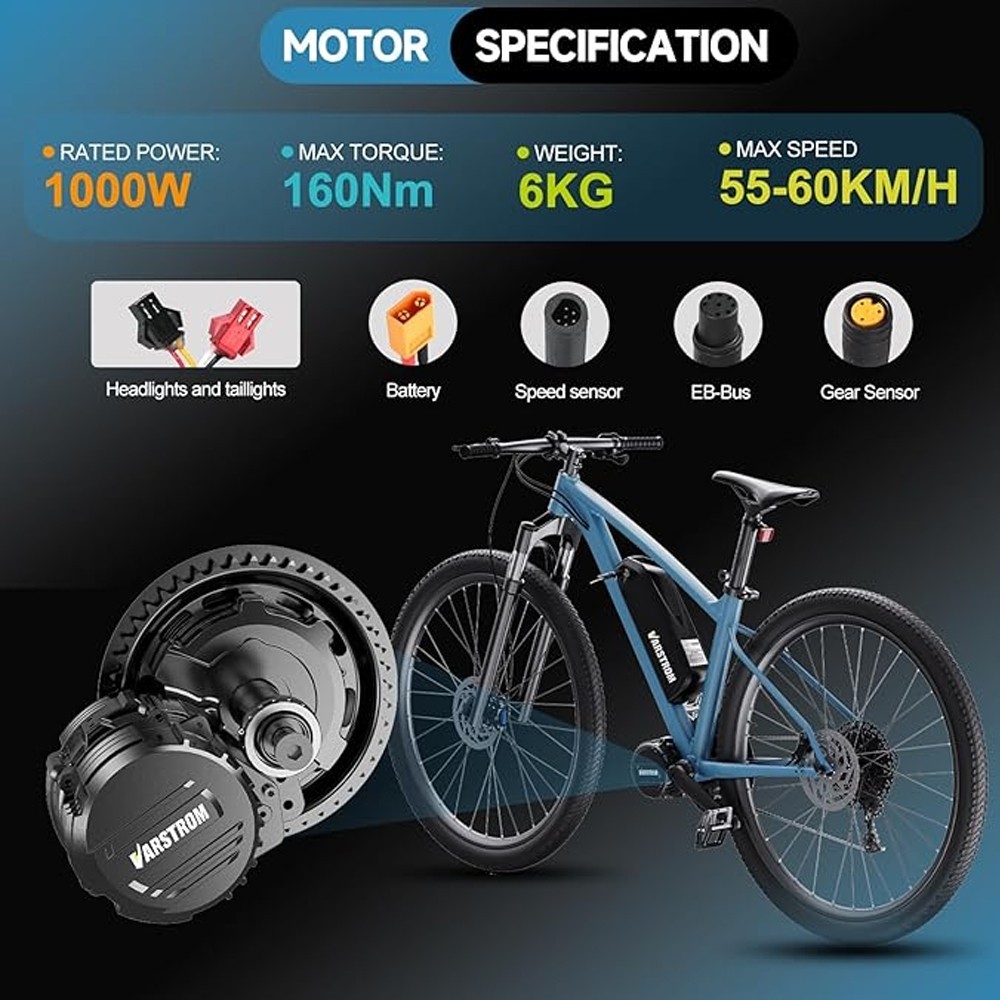 Tongsheng 48V 1000W TSDZ16 Mid Drive Motor eBike Conversion Kits Engine 68-73mm