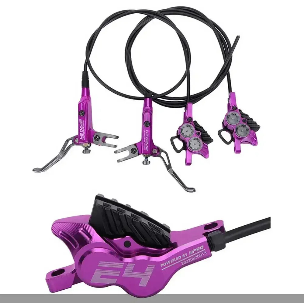 4 Piston Hydraulic Brake 800/1550mm Rear Internal Cable Routing Mtb Disc Brake