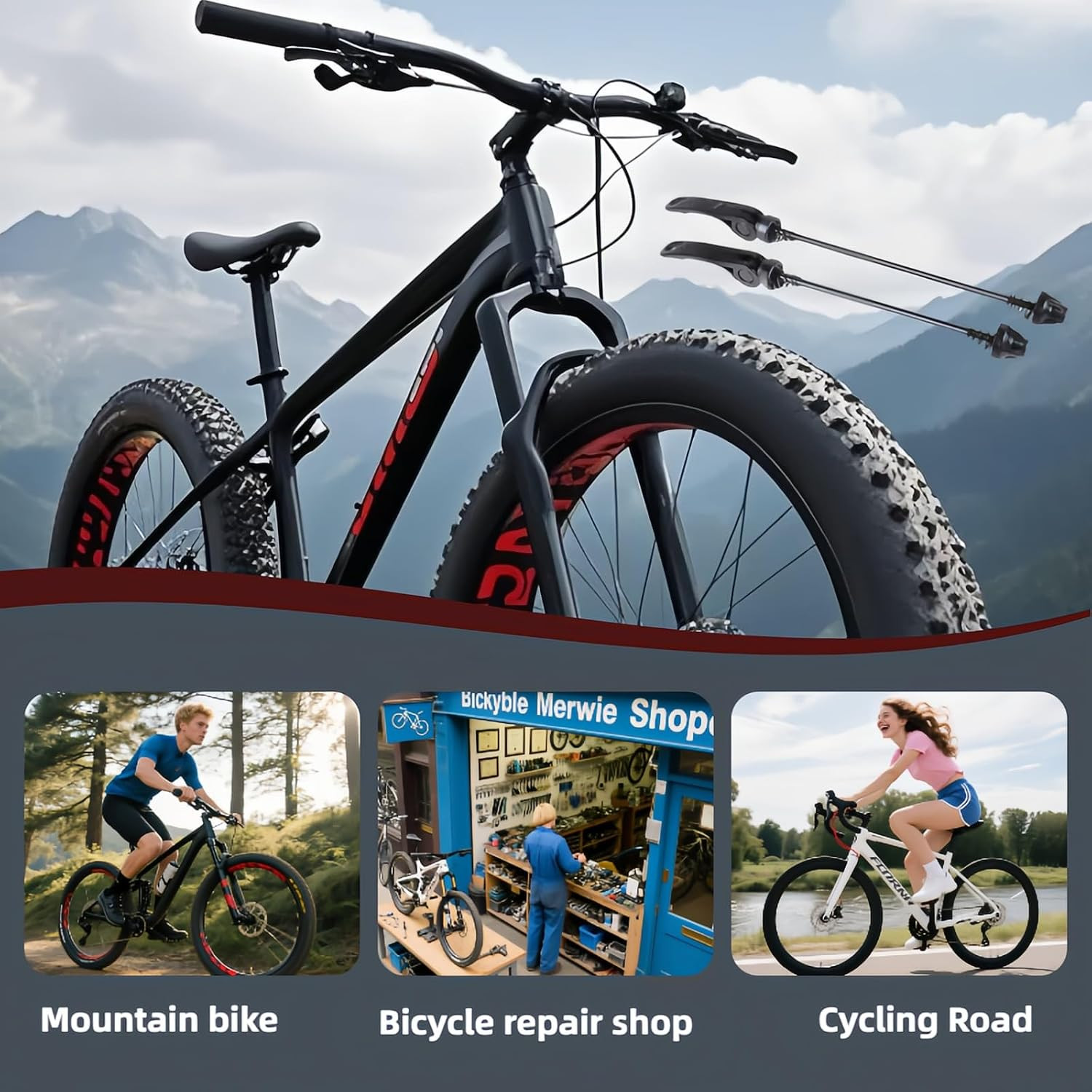Bicycle/Bike Axle/Quick Release Wheel Hub Quick Release Skewers Set Generic