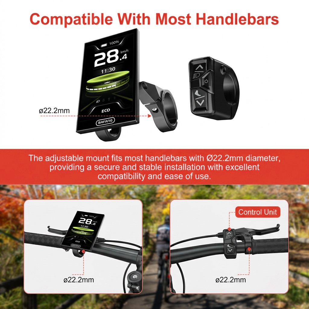 CAN Protocol KD1286/C010/C101 Display for BAFANG Mid Motor-3.5inch E-BikeDisplay