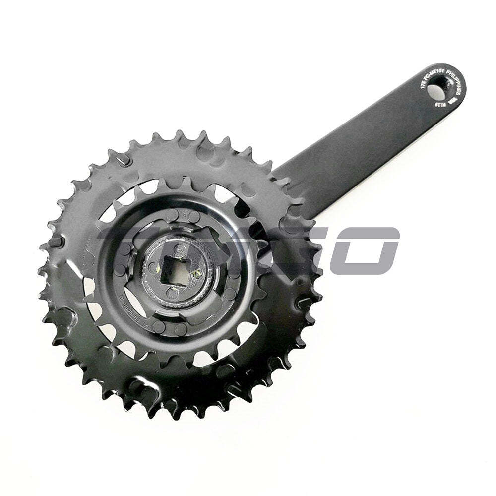 Shimano FC-MT101 2×9 Speed Crankset Double Chainring 36-22T BB-UN101
