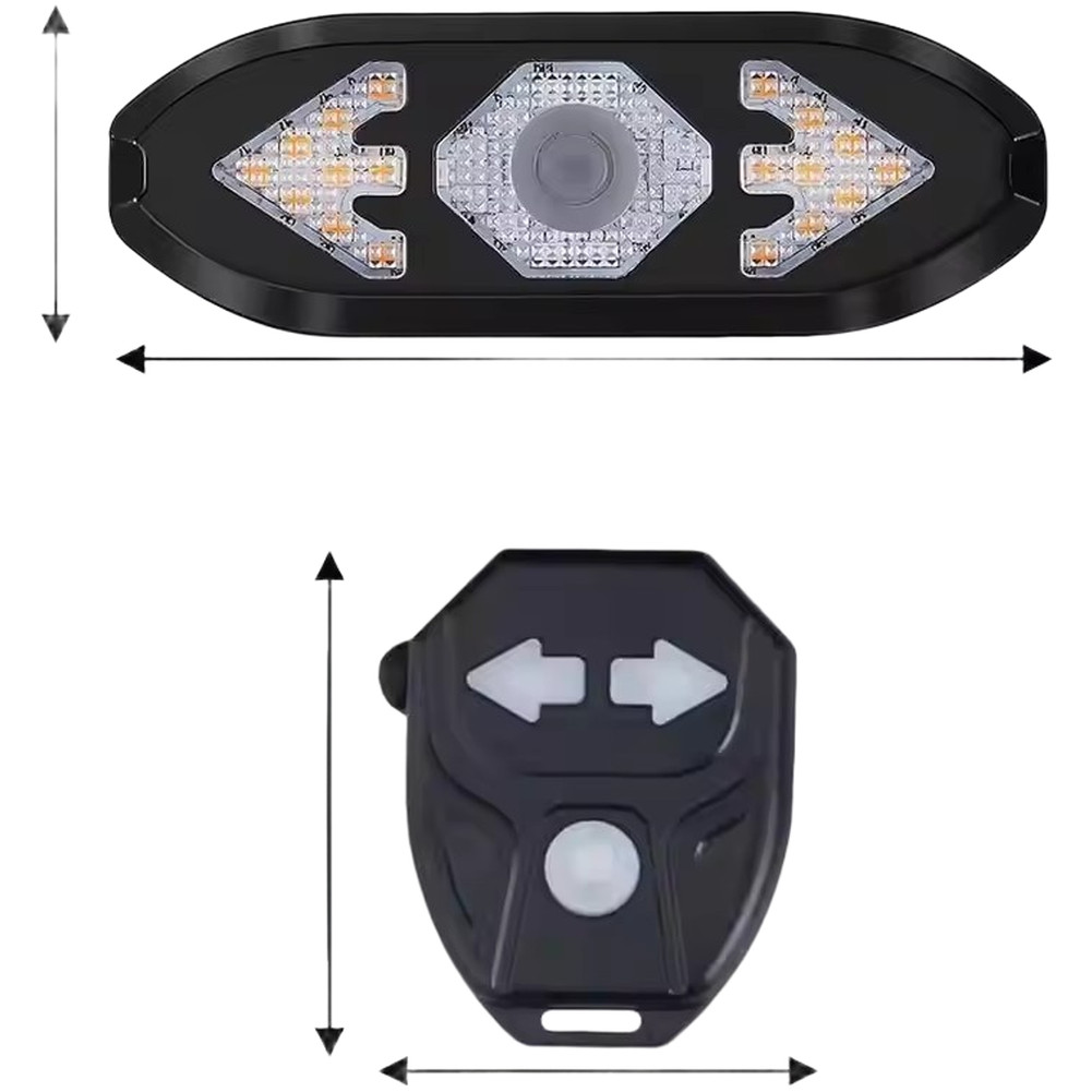 USB Rechargeable Wireless Bike Tail Light with Multiple Modes and Turn Signals