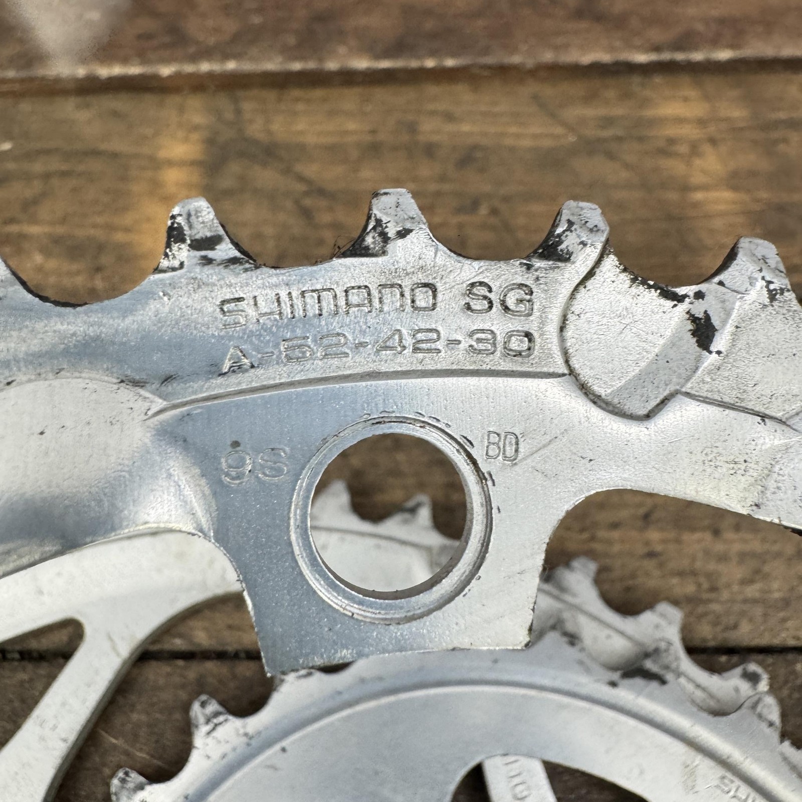 Vintage Shimano SG 52/42/30T Chainring Set 130 74 BCD 9 Speed Road Bike Aluminum
