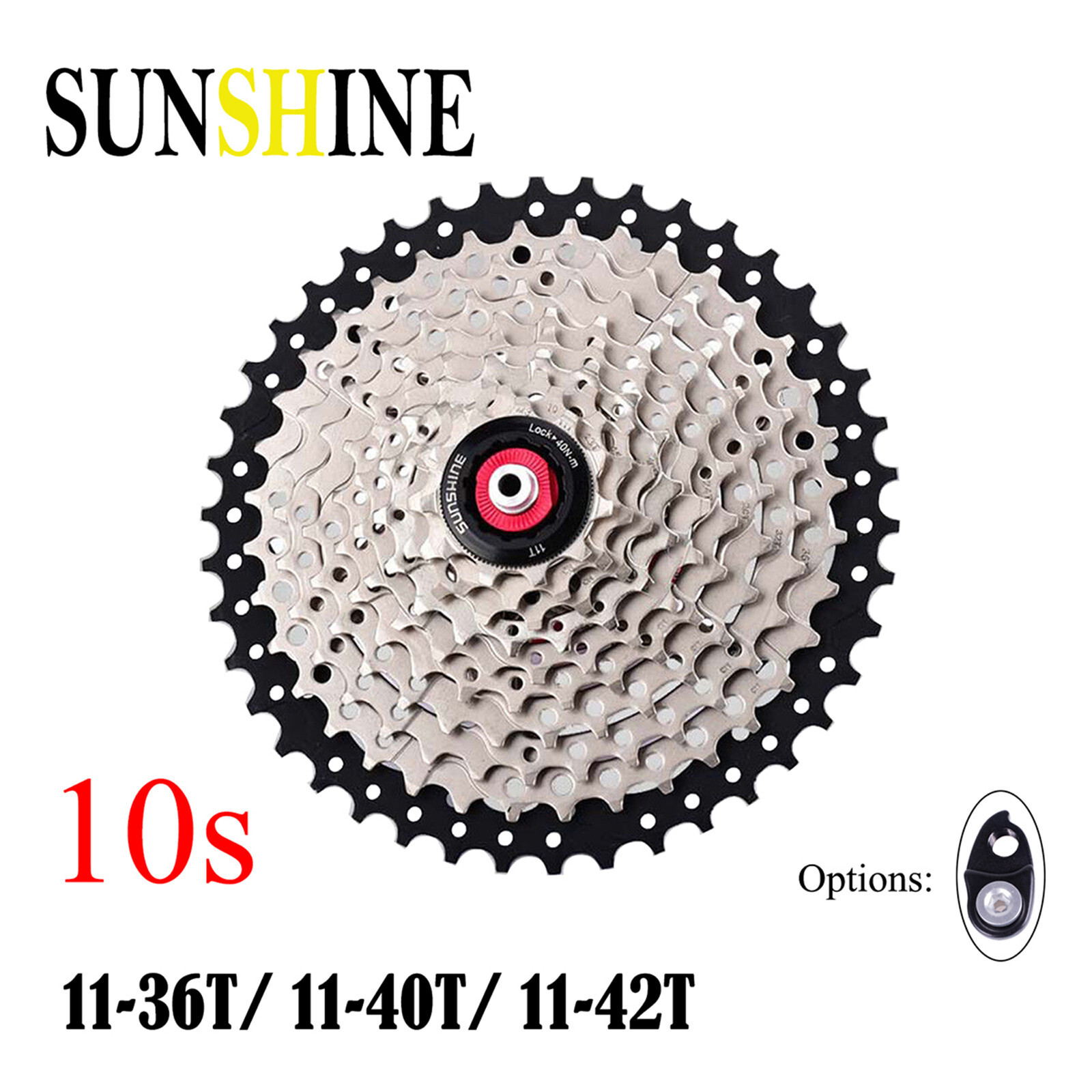 SUNSHINE 10 Speed 11-36T/40T/42T Cassette Flywheels Sprockets for Shimano SRAM
