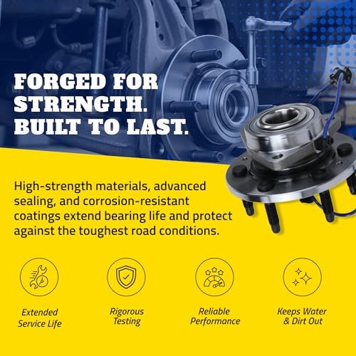 Front Wheel Bearing & Hub Assembly – Direct Replacement Unit – Rust