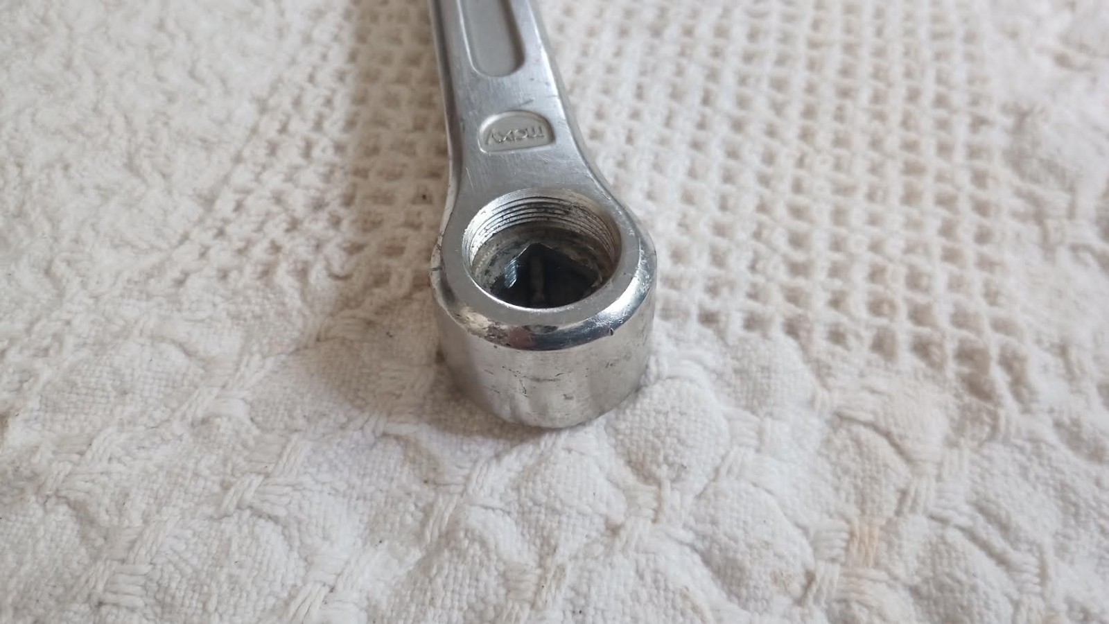 Sugino Maxy crank arm orphan 171mm silver alloy.