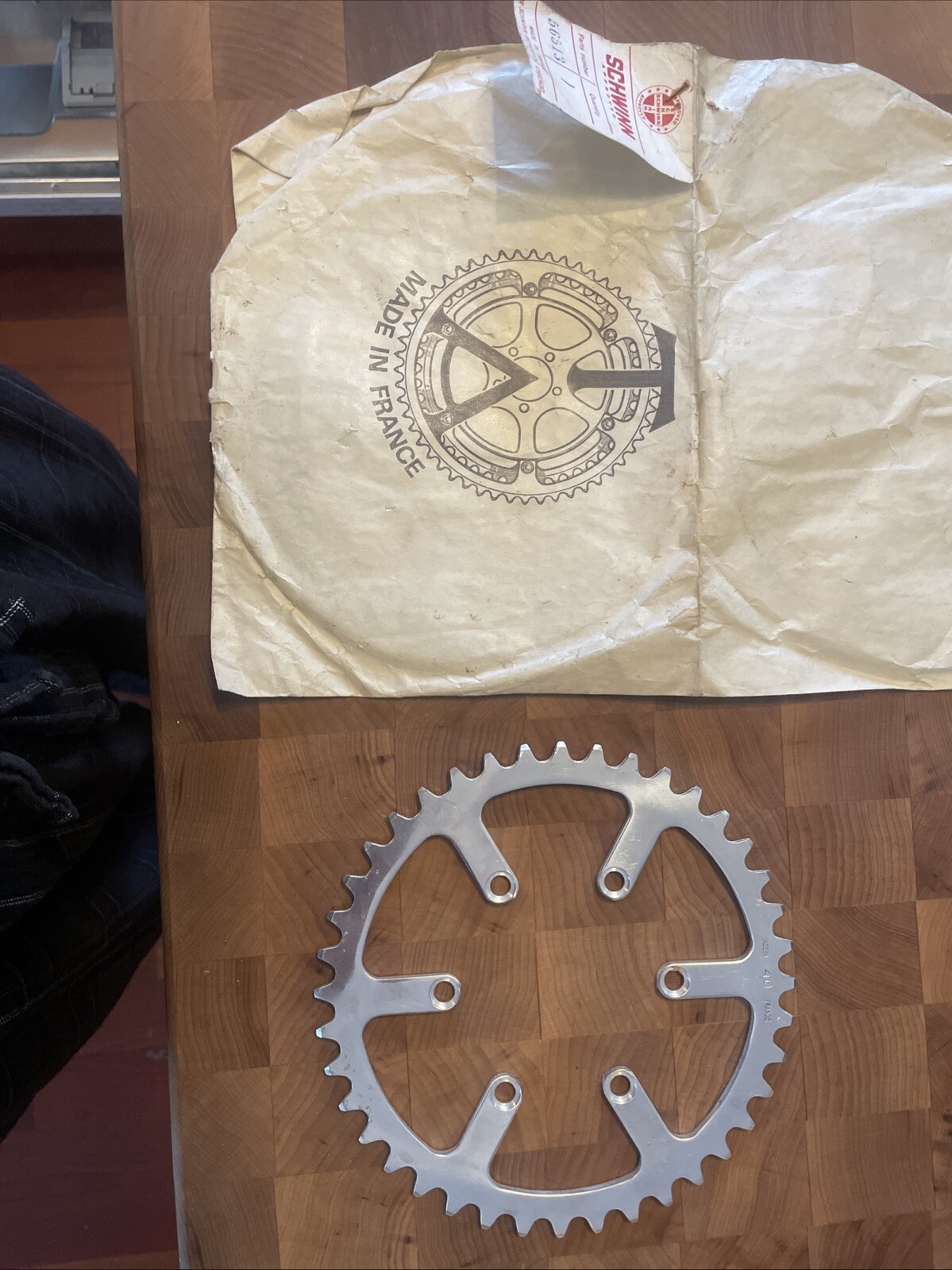 Vintage New-Old-Stock TA CYCLOTOURISTE Chainring 40T x 80 BCD x 6-Arm. (NJ)