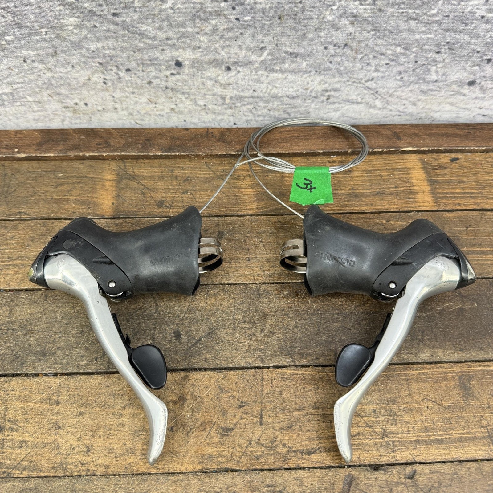 Shimano 105 ST-5510 STI Shifter Lever Set Road 9s Silver Shift BRifter Vintage