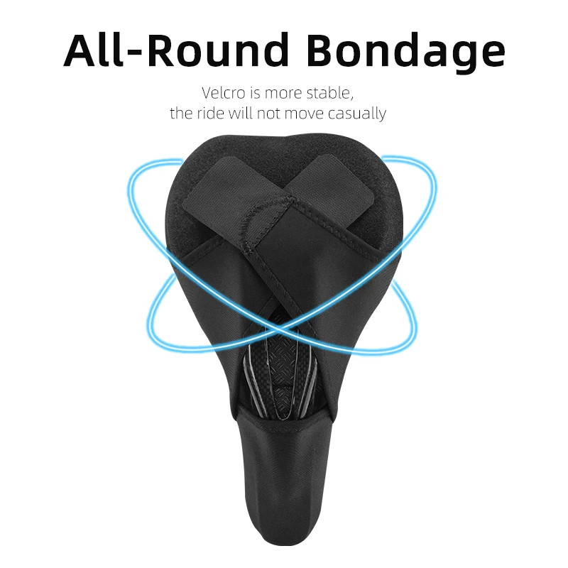 Silicone Bicycle Saddle Hollow Breathable MTB Bike Seat Cushion Cover Mat Silica